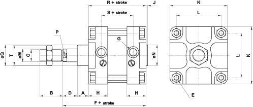 Standard Pneumatic Air Cylinder - Bore 160-200 - ISO 6431  - Brisbane & Austrralia