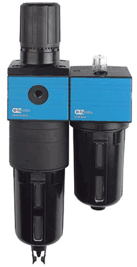 G 1 port size : Air Preparation : Filter / Regulator + Lubricator : Az Pneumatica